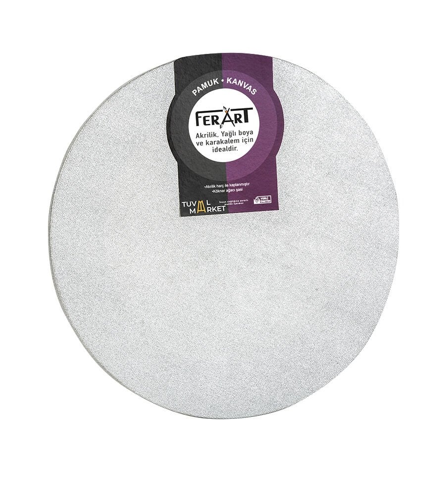 90 cm Yuvarlak Tuval PRO5 SILVER