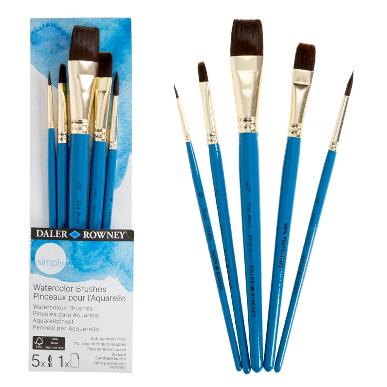Daler Rowney Simply Natural Watercolor 5'Li Fırça Seti