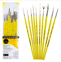 Daler Rowney Simply Mixed Media 10 Lu Fırça Seti