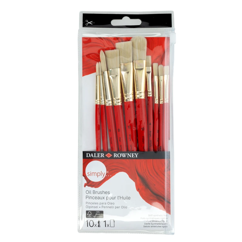 Daler Rowney Simply Yağlı Boya Fırça Seti 10'Lu