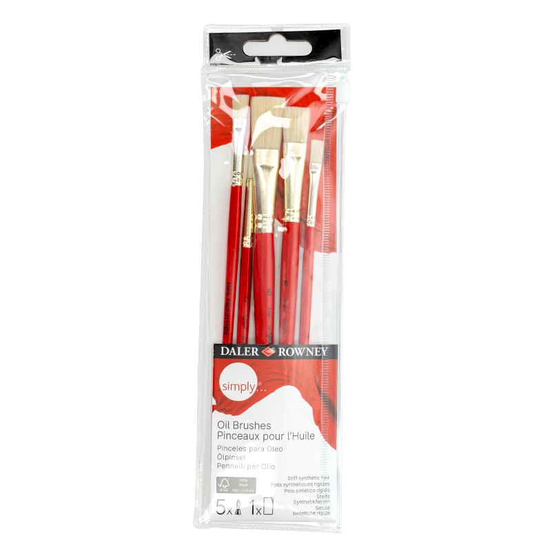 Daler Rowney Simply Yağlı Boya Fırça Seti 5'Li