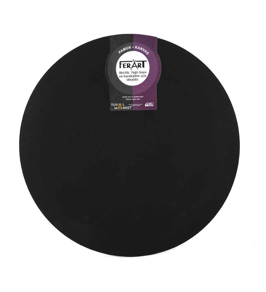 20 cm Yuvarlak Tuval PRO3 BLACK