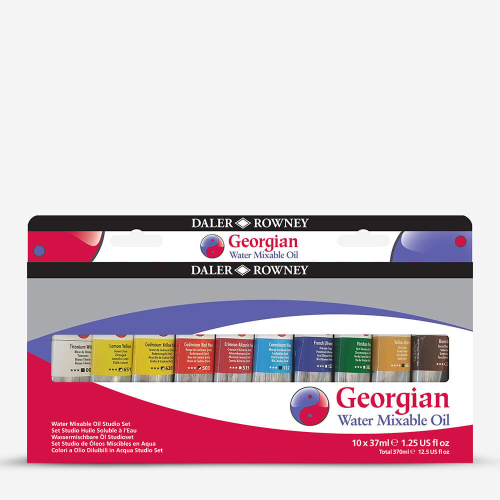 Daler Rowney Georgian WMO Sulandırılabilir Yağlı Boya Selection Set 10 Renk x 37 ml