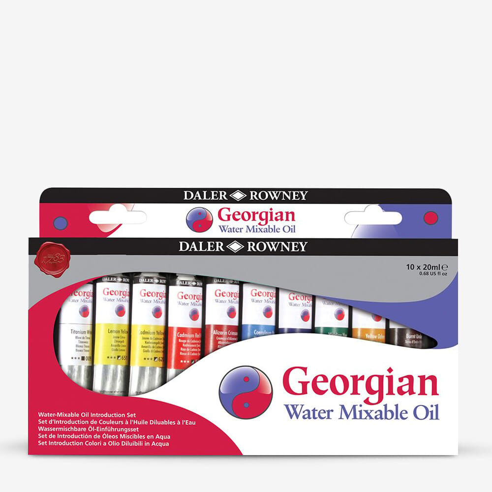 Daler Rowney Georgian WMO Sulandırılabilir Yağlı Boya Selection Set 10 Renk x 20 ml
