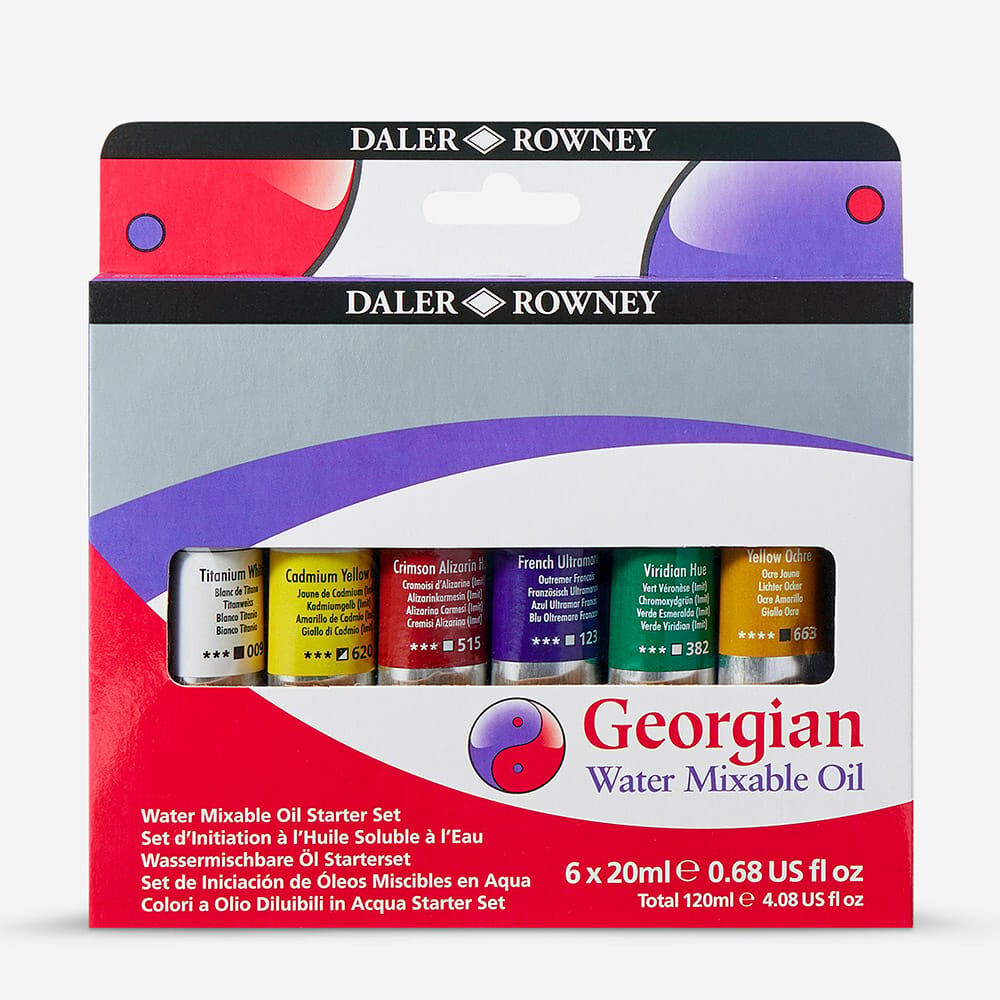 Daler Rowney Georgian WMO Sulandırılabilir Yağlı Boya Selection Set 6 Renk x 20 ml