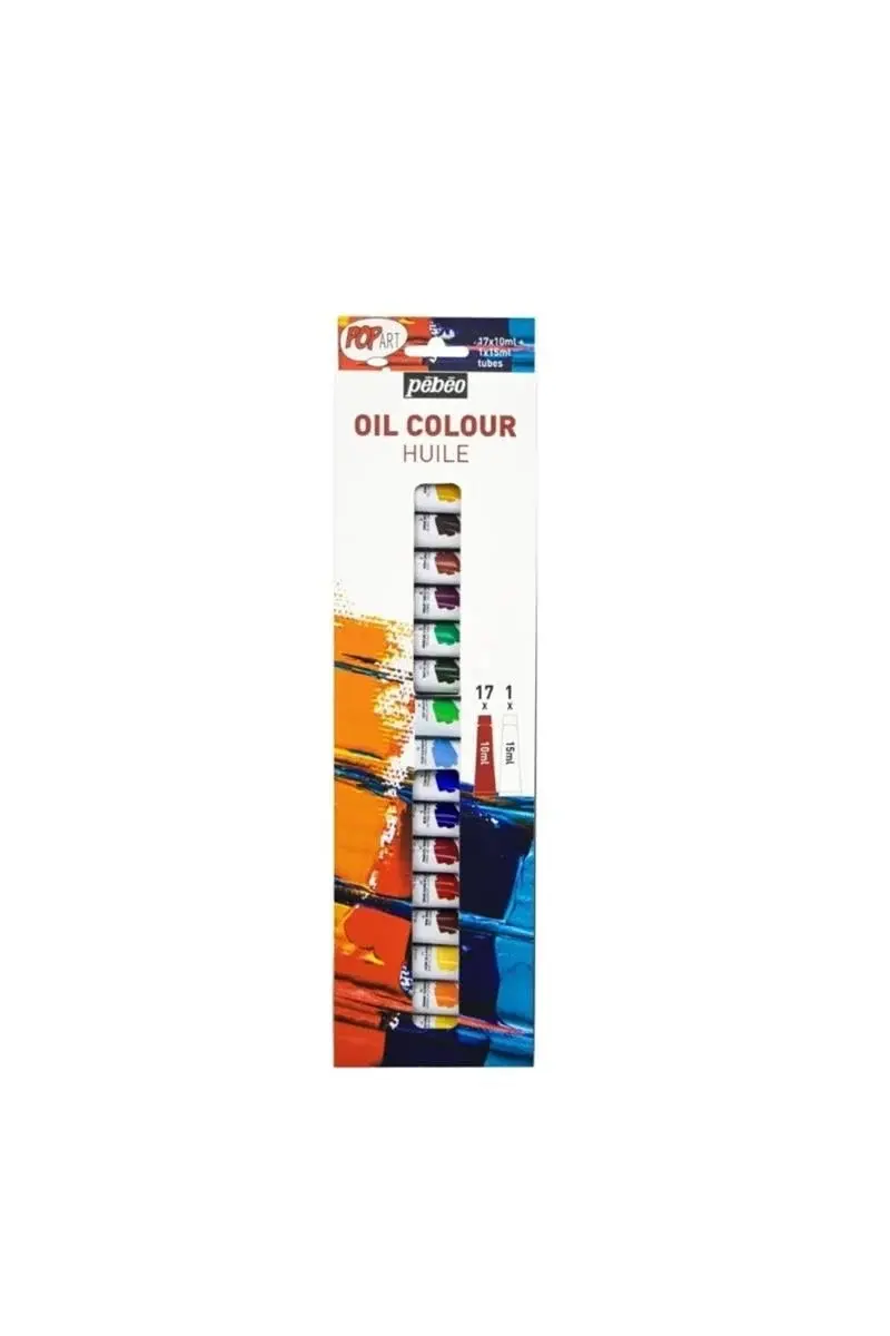 Pebeo Pop Art Yağlı Boya Seti 17 Renk x10ml + 1 Tüp 15ml Beyaz