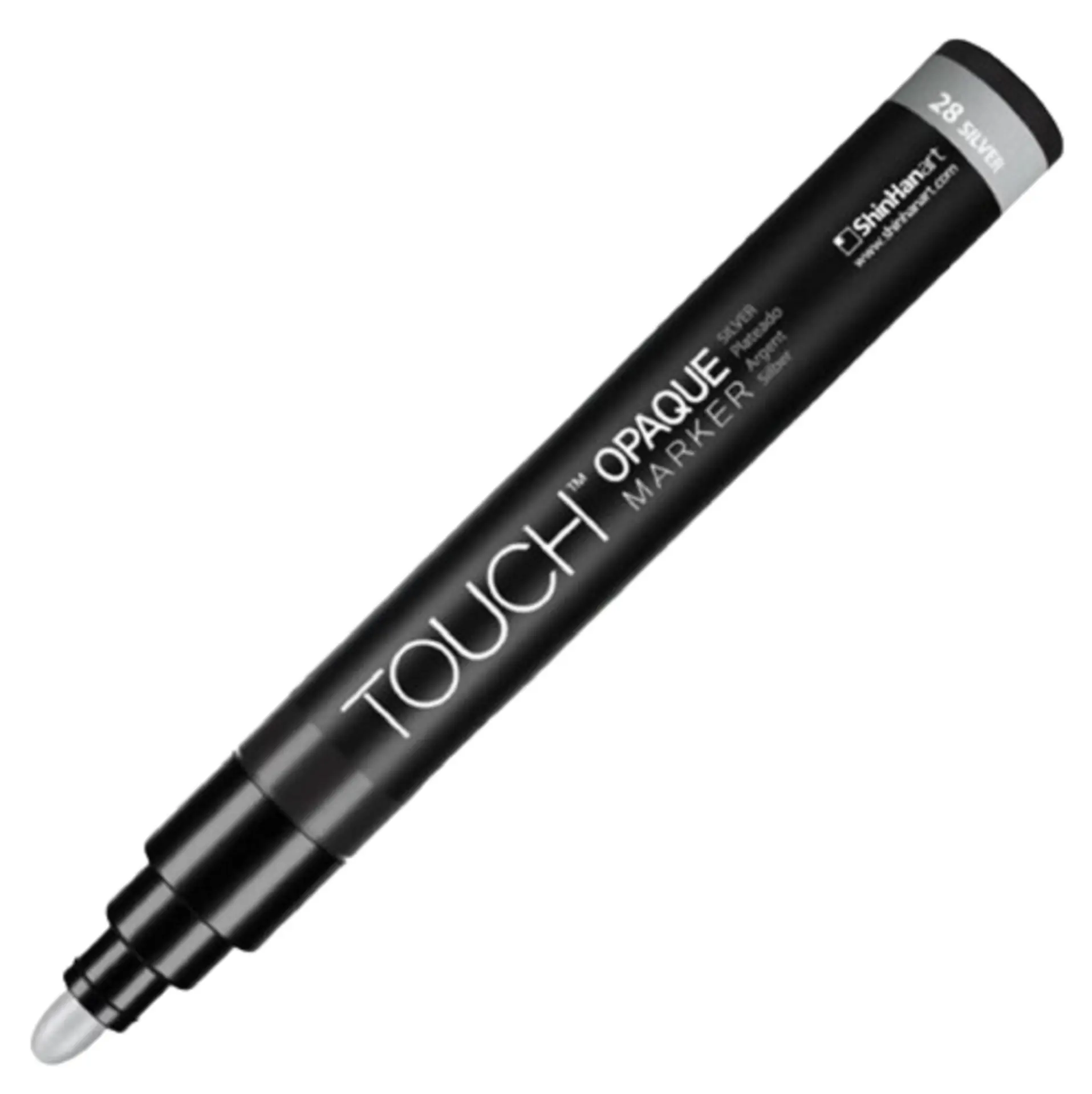 Touch Opaque Marker Su Bazlı Akrilik Kalem Medium Uç 1.5 - 2.3 mm Metallic Silver 28