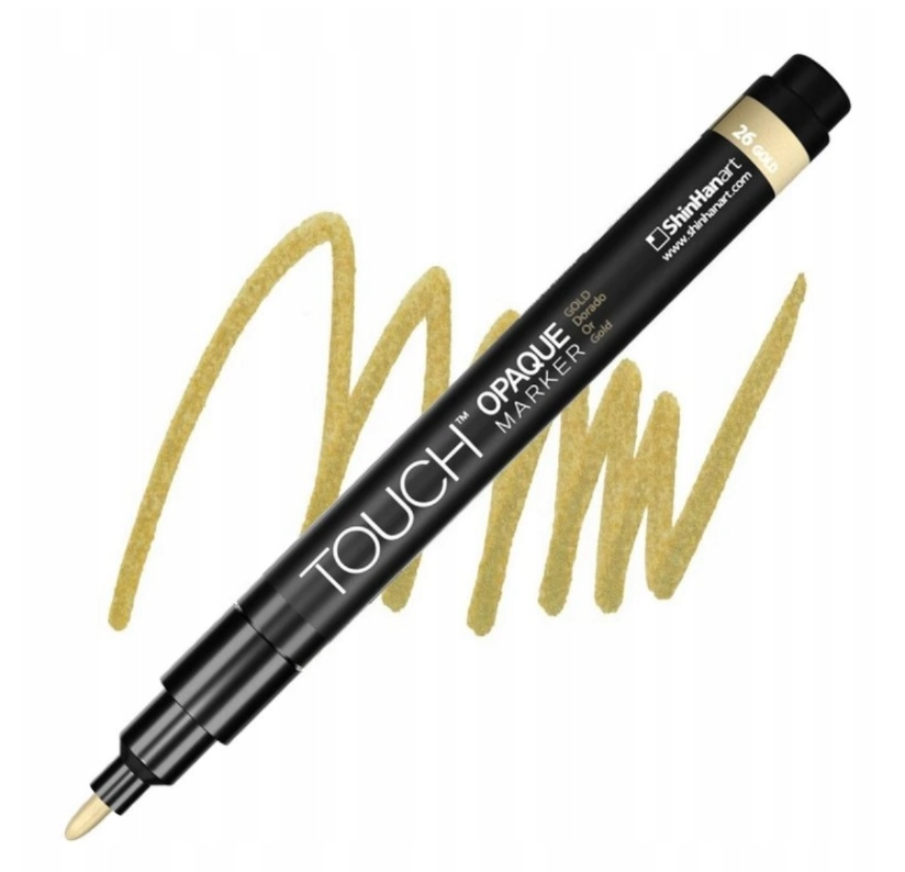 Touch Opaque Marker Su Bazlı Akrilik Kalem Fine Uç 0.8 - 1.3 mm Metallic Gold 26