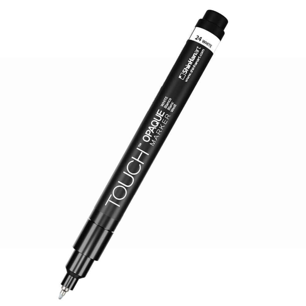 Touch Opaque Marker Su Bazlı Akrilik Kalem Extra Fine Uç 0.4 - 0.7 mm White 24