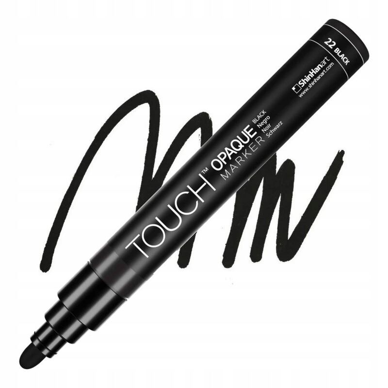 Touch Opaque Marker Su Bazlı Akrilik Kalem Medium Uç 1.5 - 2.3 mm Black 22