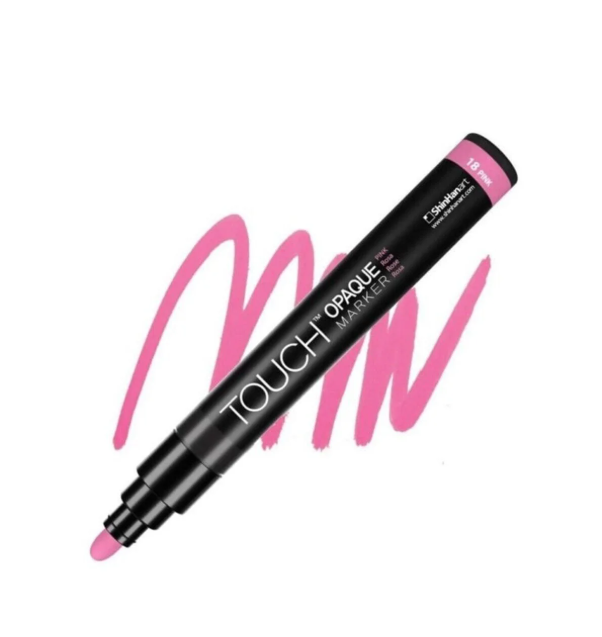 Touch Opaque Marker Su Bazlı Akrilik Kalem Medium Uç 1.5 - 2.3 mm Pink 18