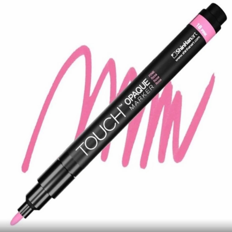 Touch Opaque Marker Su Bazlı Akrilik Kalem Fine Uç 0.8 - 1.3 mm Pink 18
