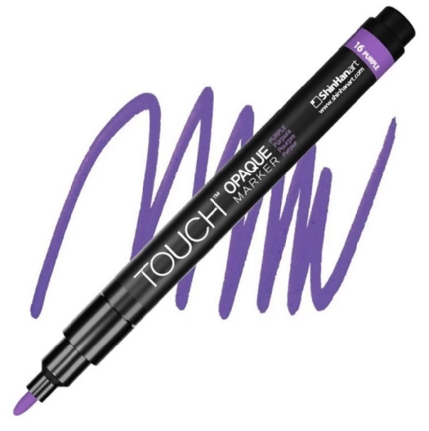 Touch Opaque Marker Su Bazlı Akrilik Kalem Fine Uç 0.8 - 1.3 mm Purple 16
