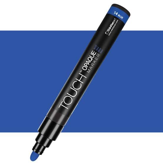 Touch Opaque Marker Su Bazlı Akrilik Kalem Medium Uç 1.5 - 2.3 mm Blue 14