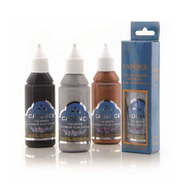 Cadence Su Bazlı Cam Kontür 50ml Gümüş