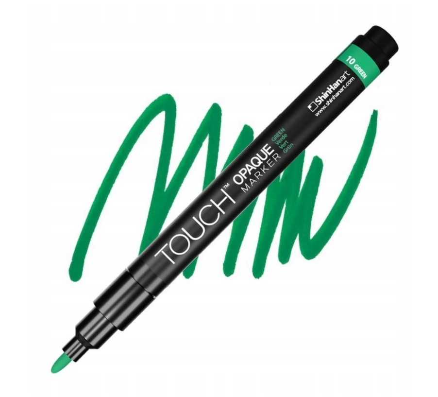 Touch Opaque Marker Su Bazlı Akrilik Kalem Fine Uç 0.8 - 1.3 mm Green 10