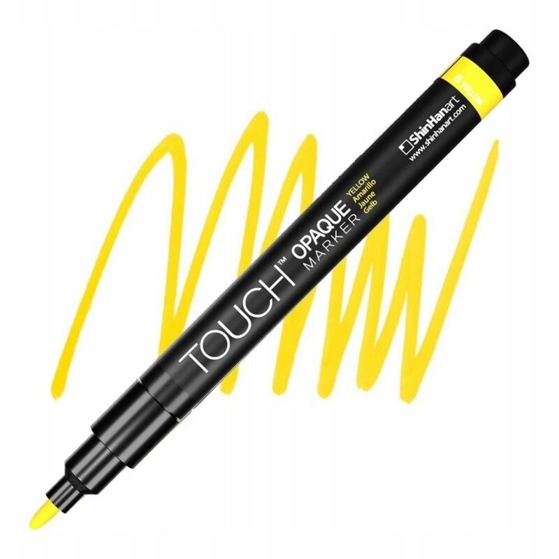Touch Opaque Marker Su Bazlı Akrilik Kalem Fine Uç 0.8 - 1.3 mm Yellow 6
