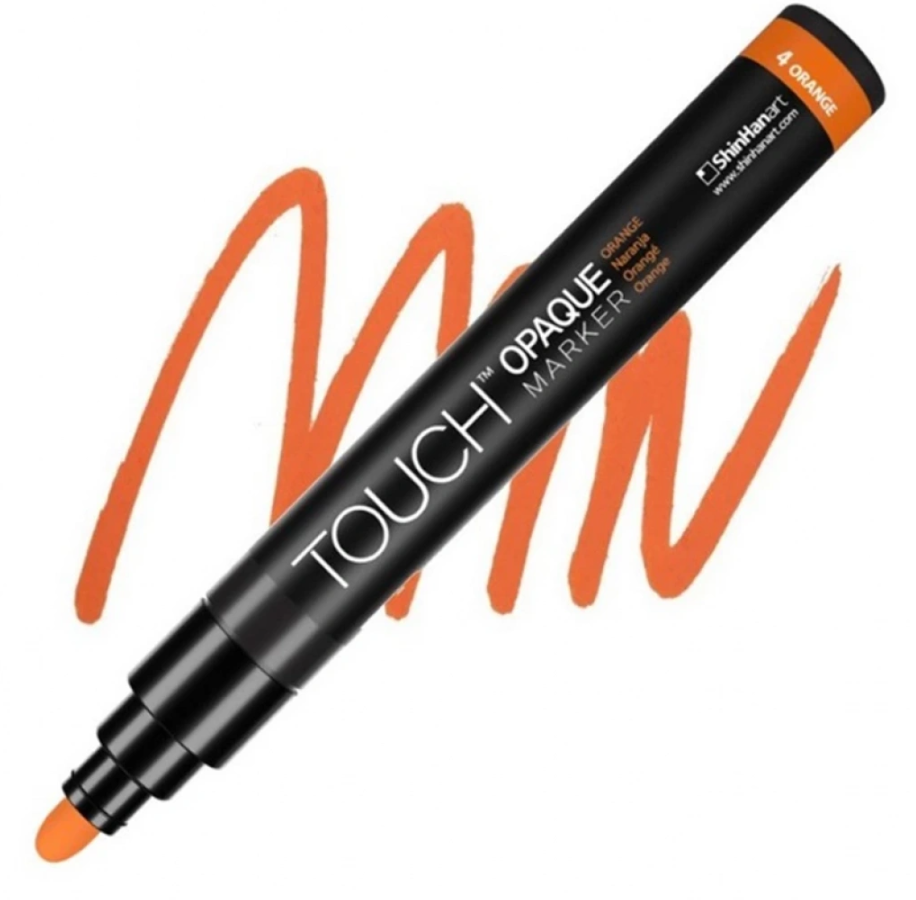 Touch Opaque Marker Su Bazlı Akrilik Kalem Medium Uç 1.5 - 2.3 mm Orange 4