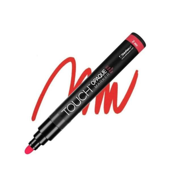 Touch Opaque Marker Su Bazlı Akrilik Kalem Medium Uç 1.5 - 2.3 mm Red 2