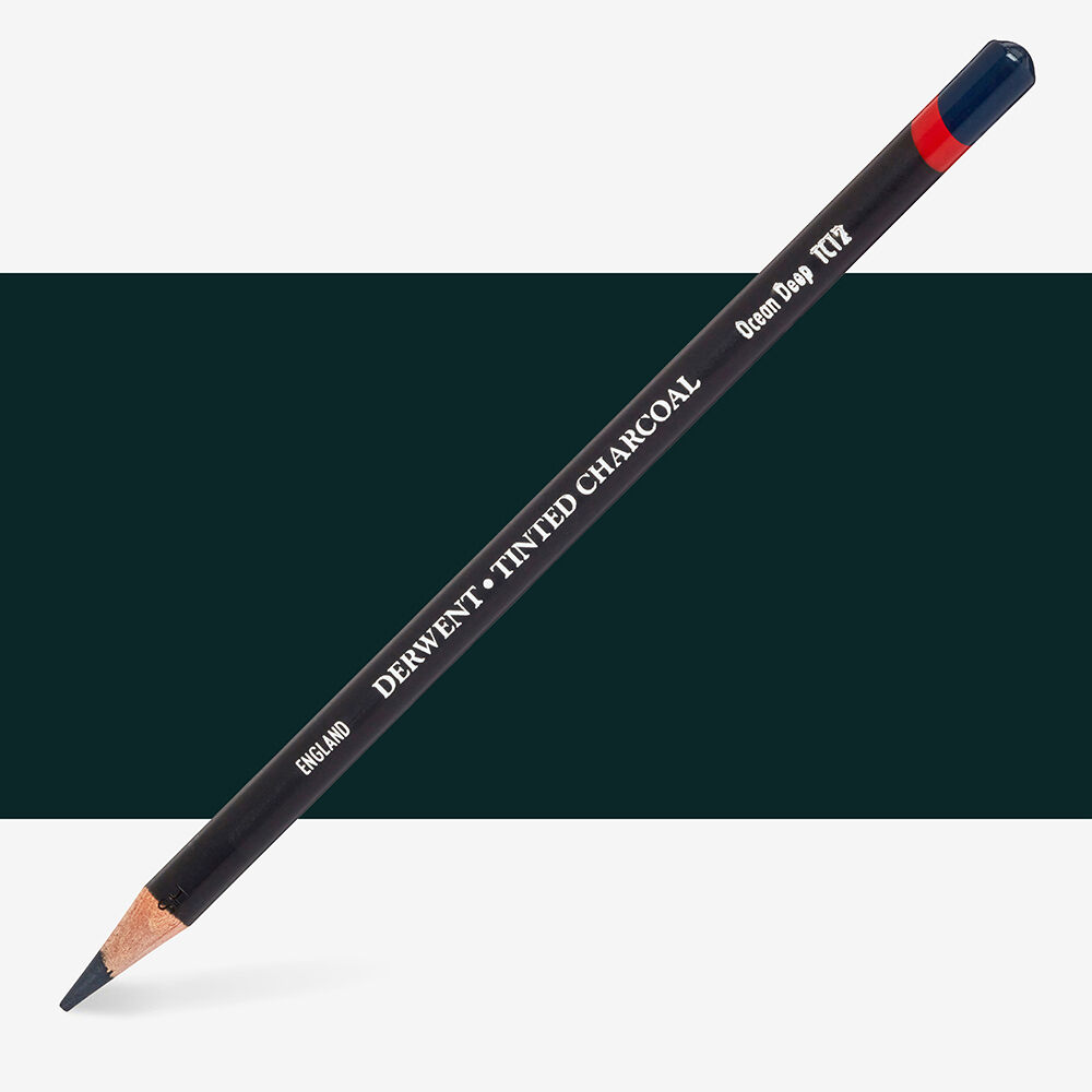 Derwent Tinted Charcoal Renkli Kömür Füzen Kalem TC12 Ocean Deep
