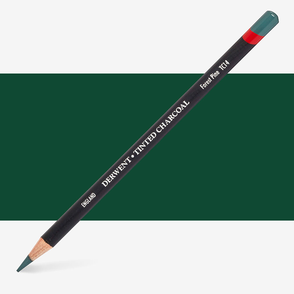 Derwent Tinted Charcoal Renkli Kömür Füzen Kalem TC14 Forest Pine