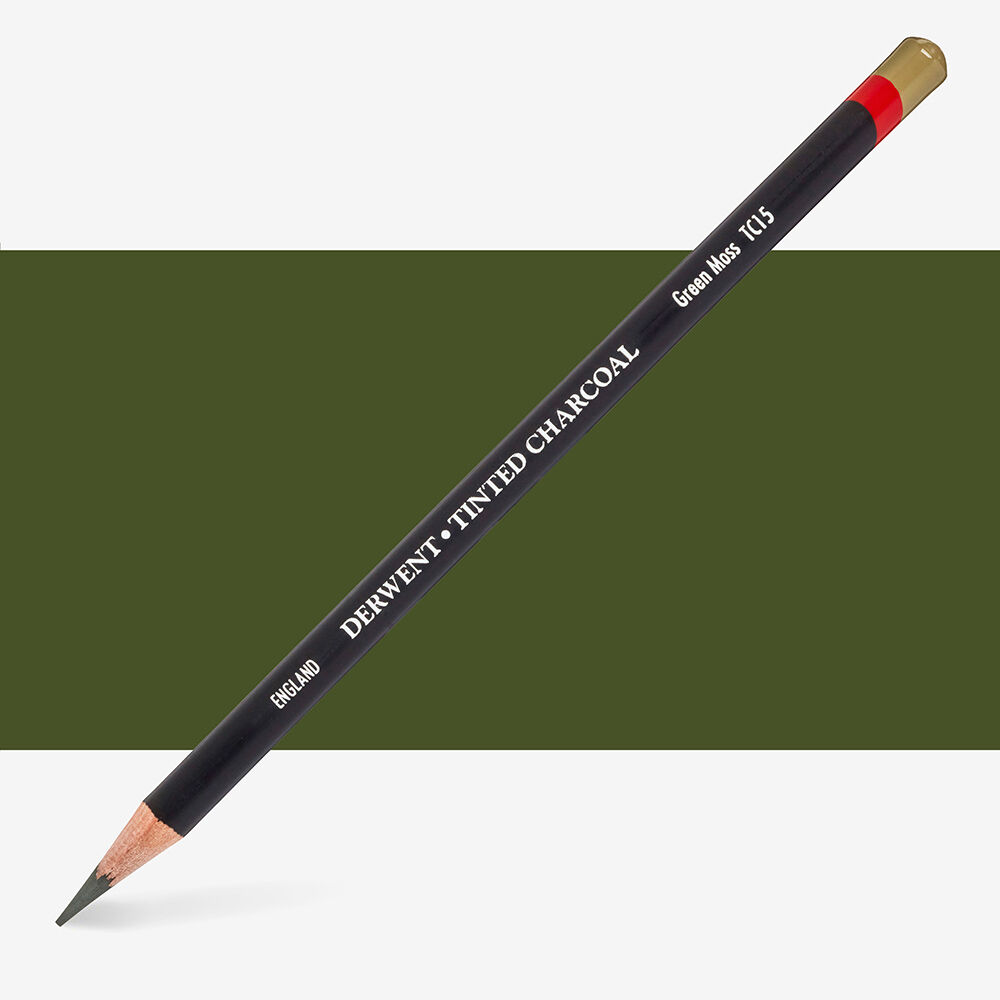 Derwent Tinted Charcoal Renkli Kömür Füzen Kalem TC15 Green Moss