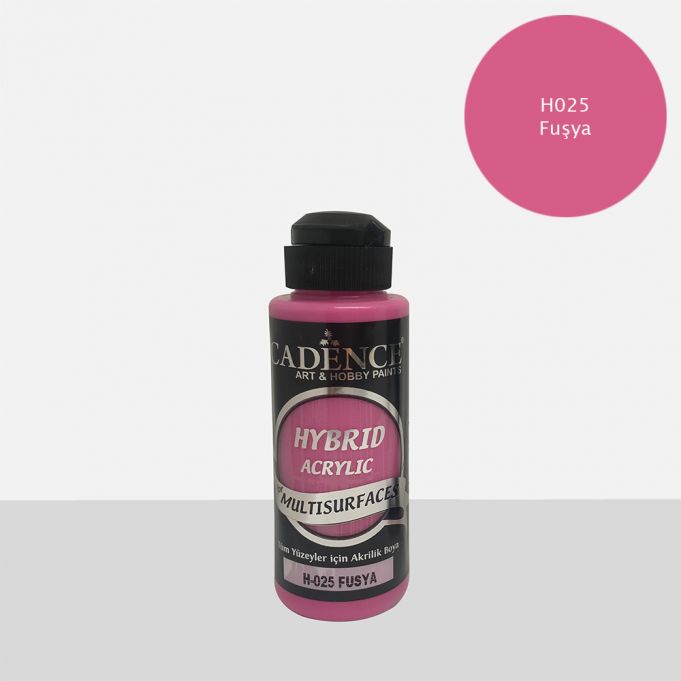 Cadence Hybrid Multisurface Akrilik Boya H-025 Fusya 120 ml