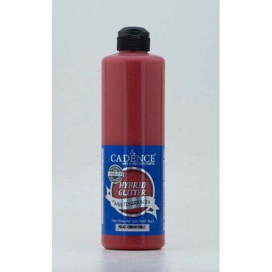 Cadence Hybrid Multisurface Simli Akrilik Boya HSG-053 Crimson Kırmızı 500 ml