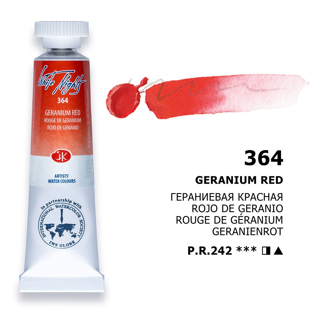 St.Petersburg White Nights Tüp Sulu Boya 10ml 364 Geranium Red