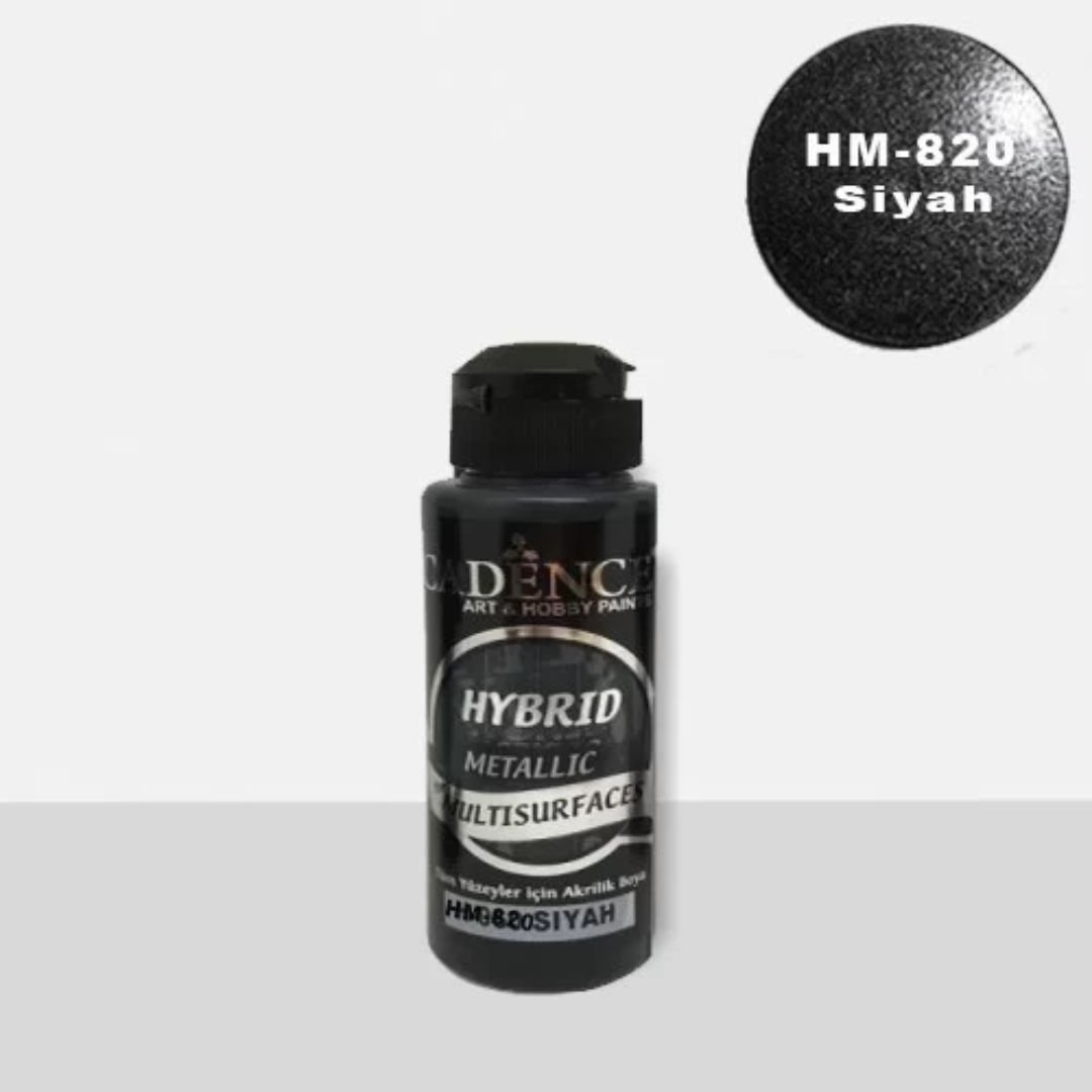 Cadence Hybrid Multisurface Metalik Boya HM-820 Siyah 120 ml