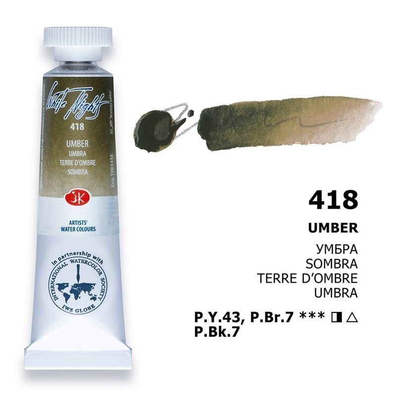 St.Petersburg White Nights Tüp Sulu Boya 10ml 418 Umber