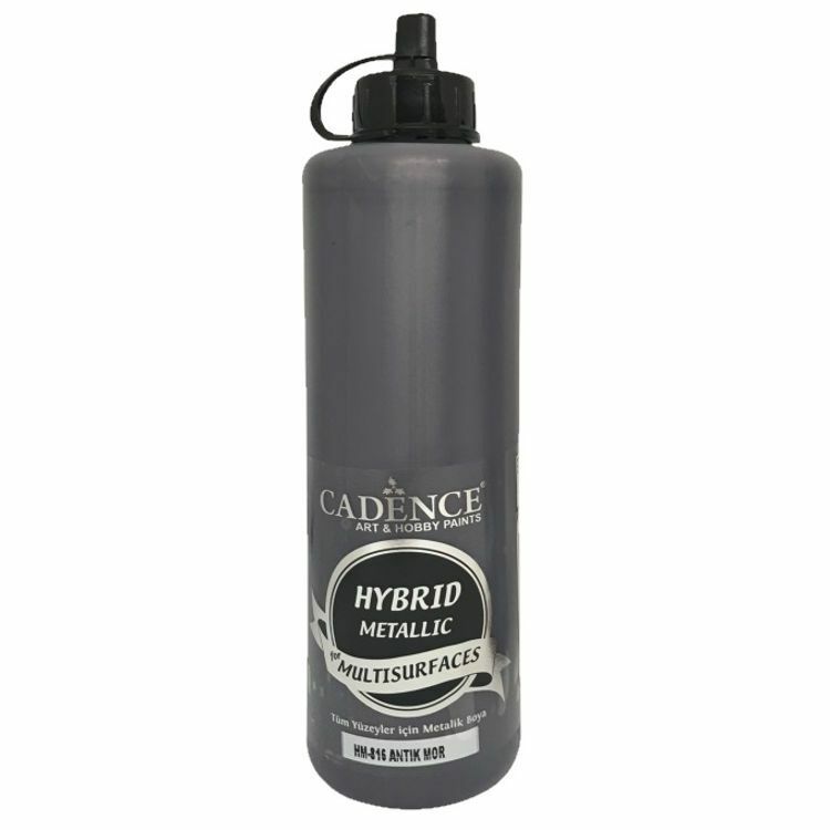 Cadence Hybrid Multisurface Metalik Boya HM-816 Antik Mor 500 ml