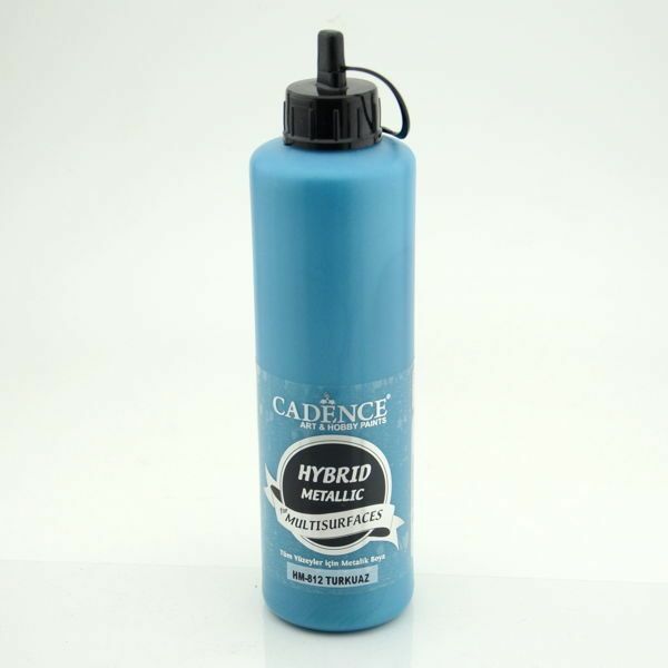 Cadence Hybrid Multisurface Metalik Boya HM-812 Turkuaz 500 ml