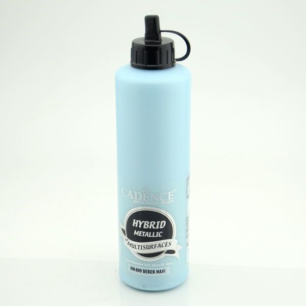 Cadence Hybrid Multisurface Metalik Boya HM-809 Bebek Mavi 500 ml