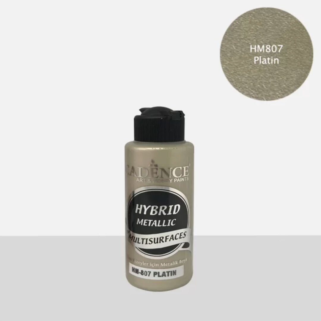 Cadence Hybrid Multisurface Metalik Boya HM-807 Platin 120 ml