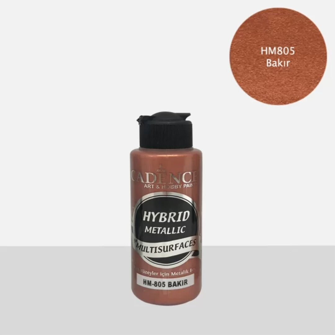Cadence Hybrid Multisurface Metalik Boya HM-805 Bakır 120 ml