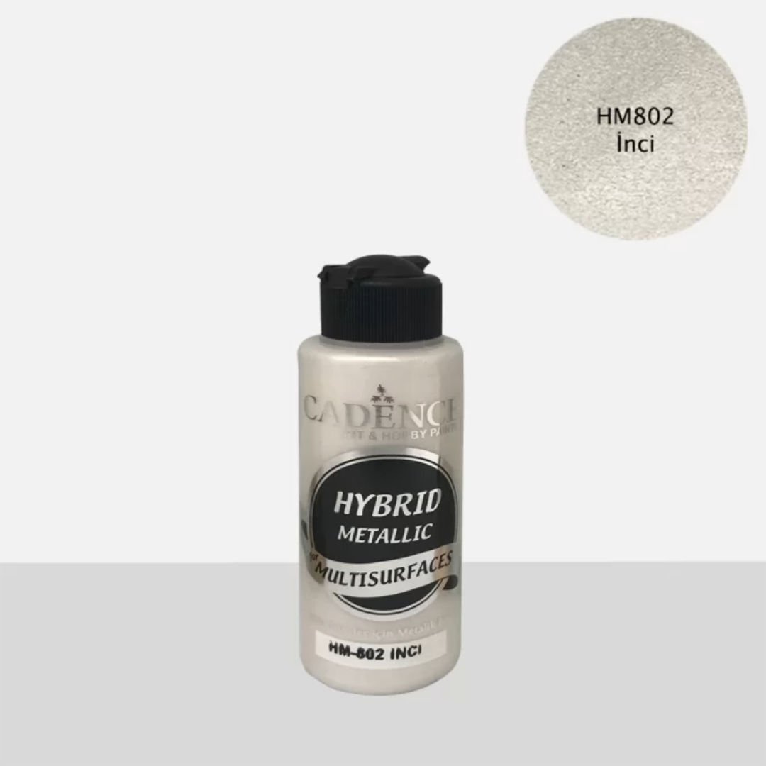 Cadence Hybrid Multisurface Metalik Boya HM-802 İnci 120 ml