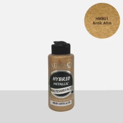 Cadence Hybrid Multisurface Metalik Boya HM-801 Antik Altın 120 ml