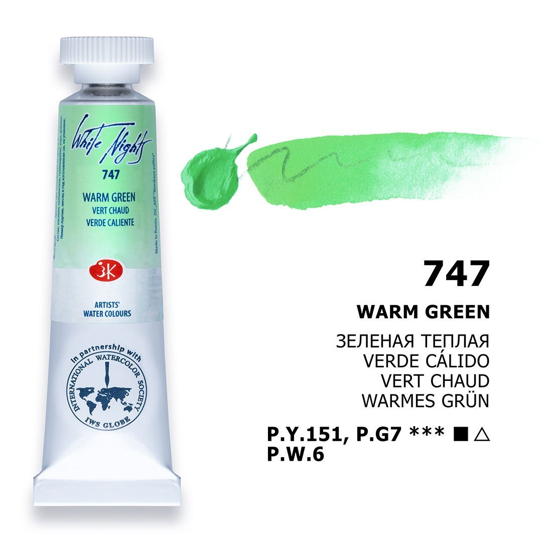 St.Petersburg White Nights Tüp Sulu Boya 10ml 747 Warm Green