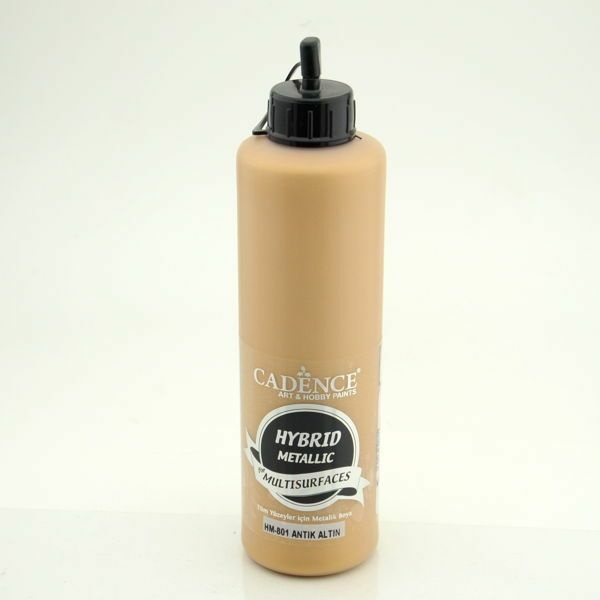 Cadence Hybrid Multisurface Metalik Boya HM-801 Antik Altın 500 ml
