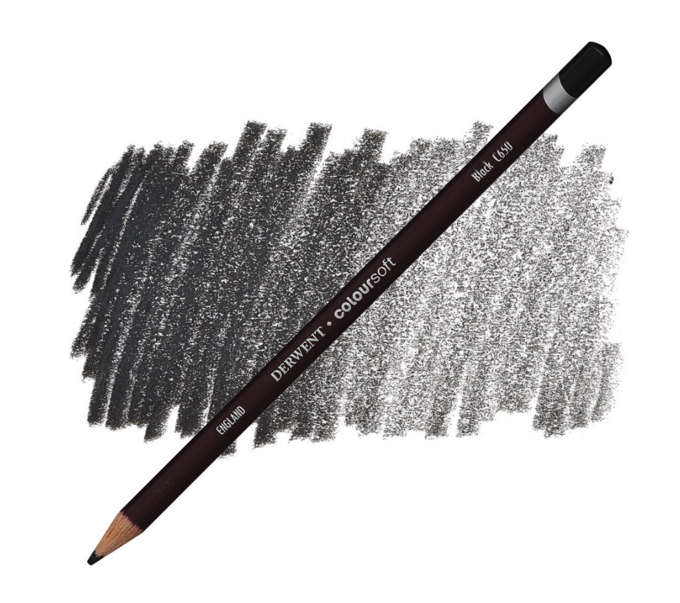 Derwent Coloursoft Kuru Boya Kalemi Black  C650