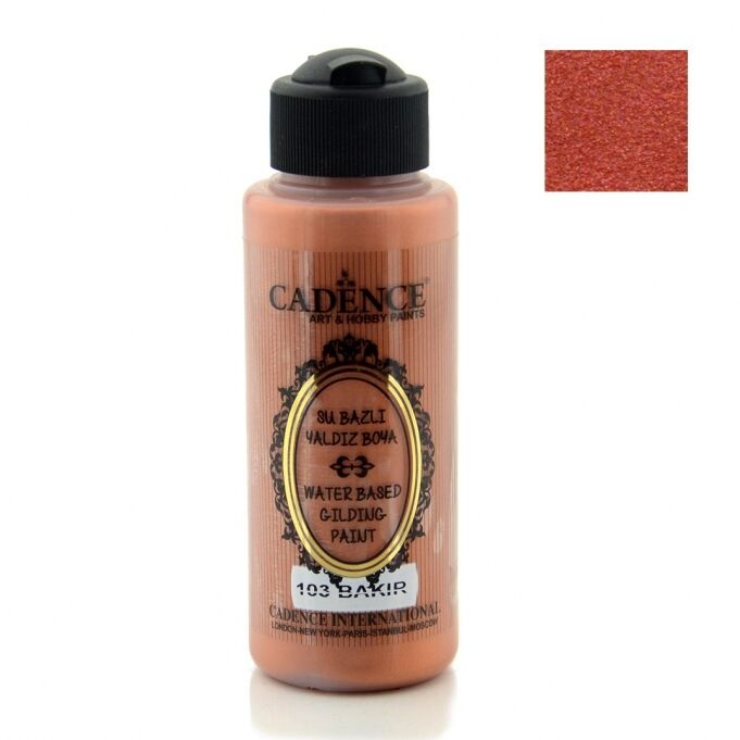 Cadence Su Bazlı Yaldız Boya 103 Bakır 120 ml