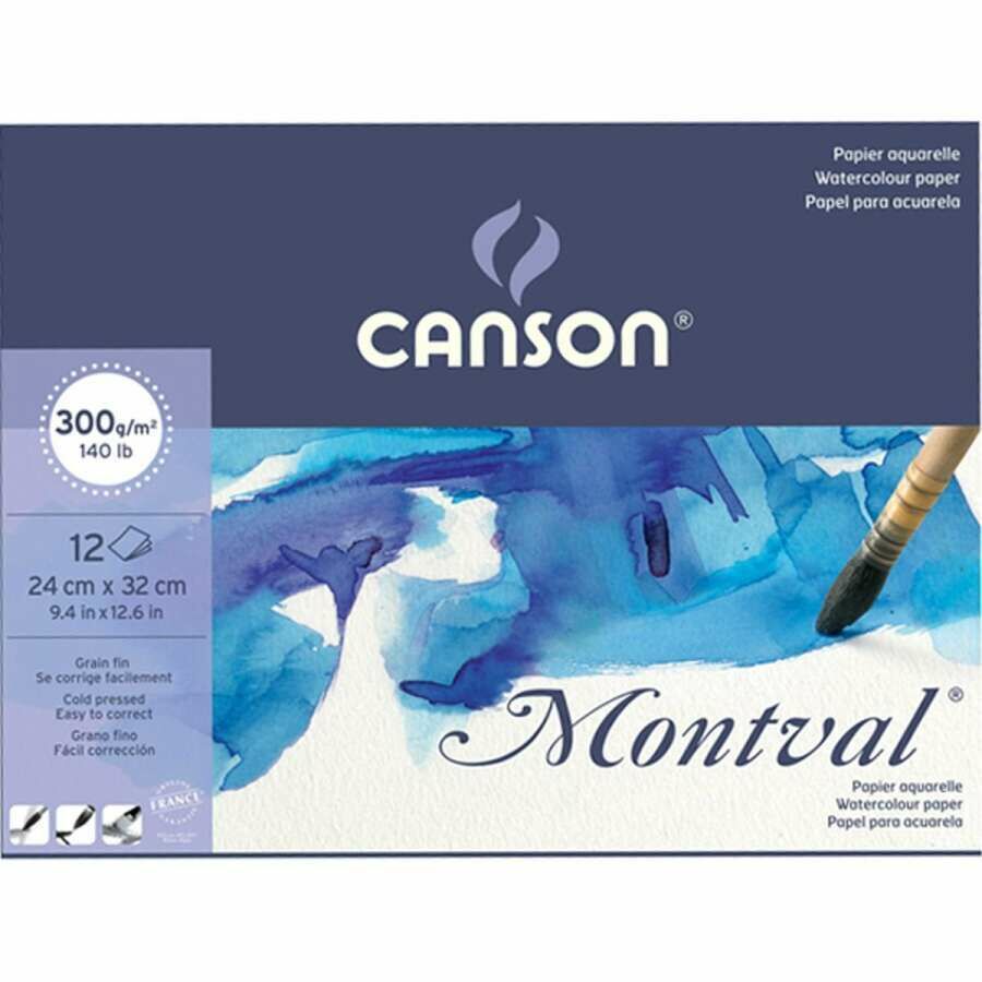 Canson Montval Sulu Boya Blok Cold Pressed 24x32 cm 300 gr 12 Yaprak