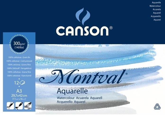 Canson Montval Sulu Boya Blok Cold Pressed A3 300 gr 12 Yaprak