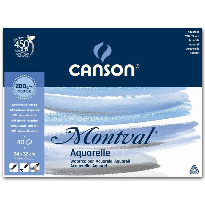 Canson Montval Suluboya Blok Cold Pressed 200 Gr. 40S 24X32 Cm