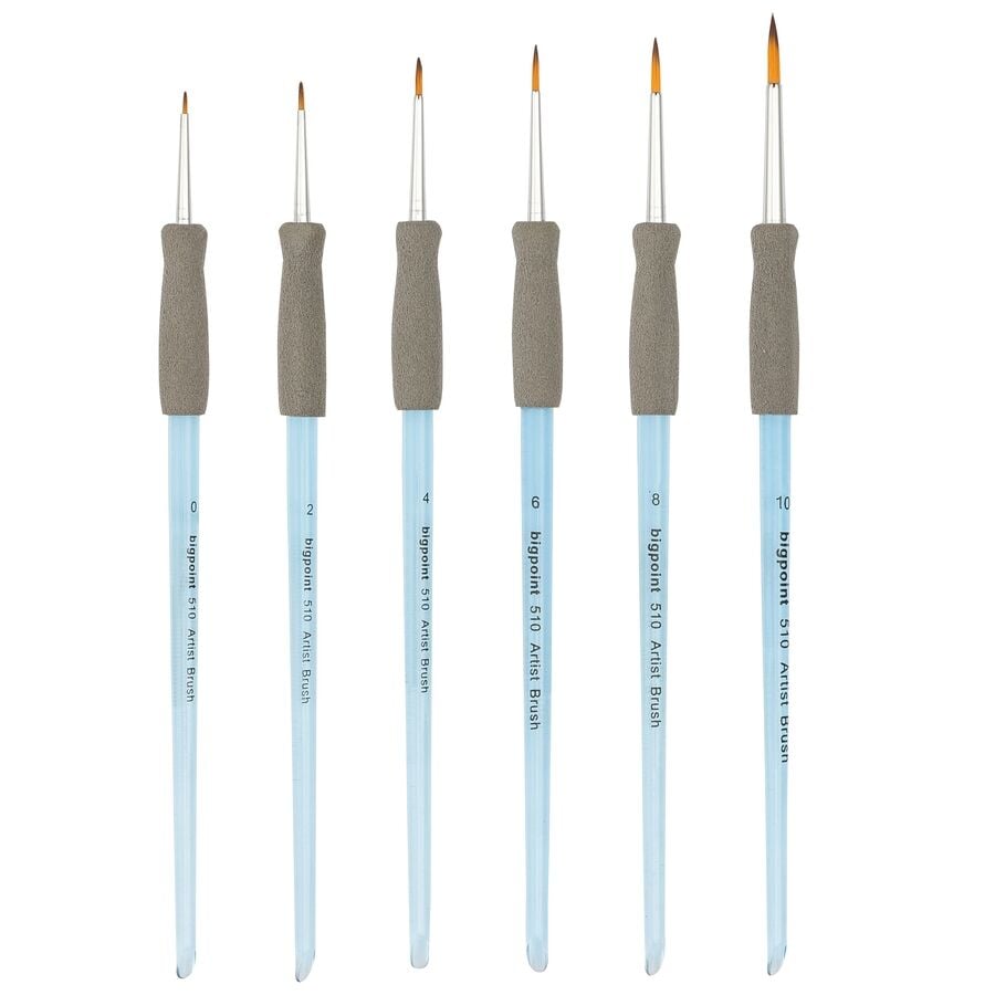 Bigpoint 510 Serisi Sentetik Kıl Akrilik Sap Yuvarlak Uçlu Fırça