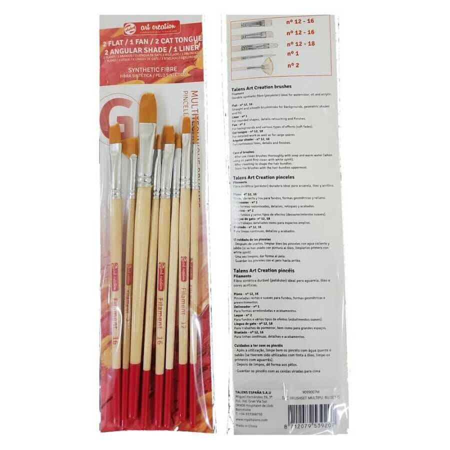 Talens Art Creation Multi Teknik Fırça Seti 8'li Set G