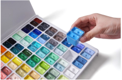 HIMI Twin Cup Gouache Set 112'li (White Case Edition) -Nemlendirici Sprey Hediyeli