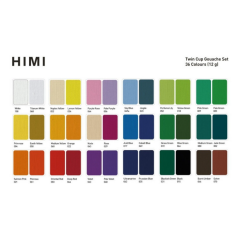HIMI Twin Cup Gouache Set 36'lı+3 Fırça (Purple Case Edition) -Nemlendirici Sprey Hediyeli