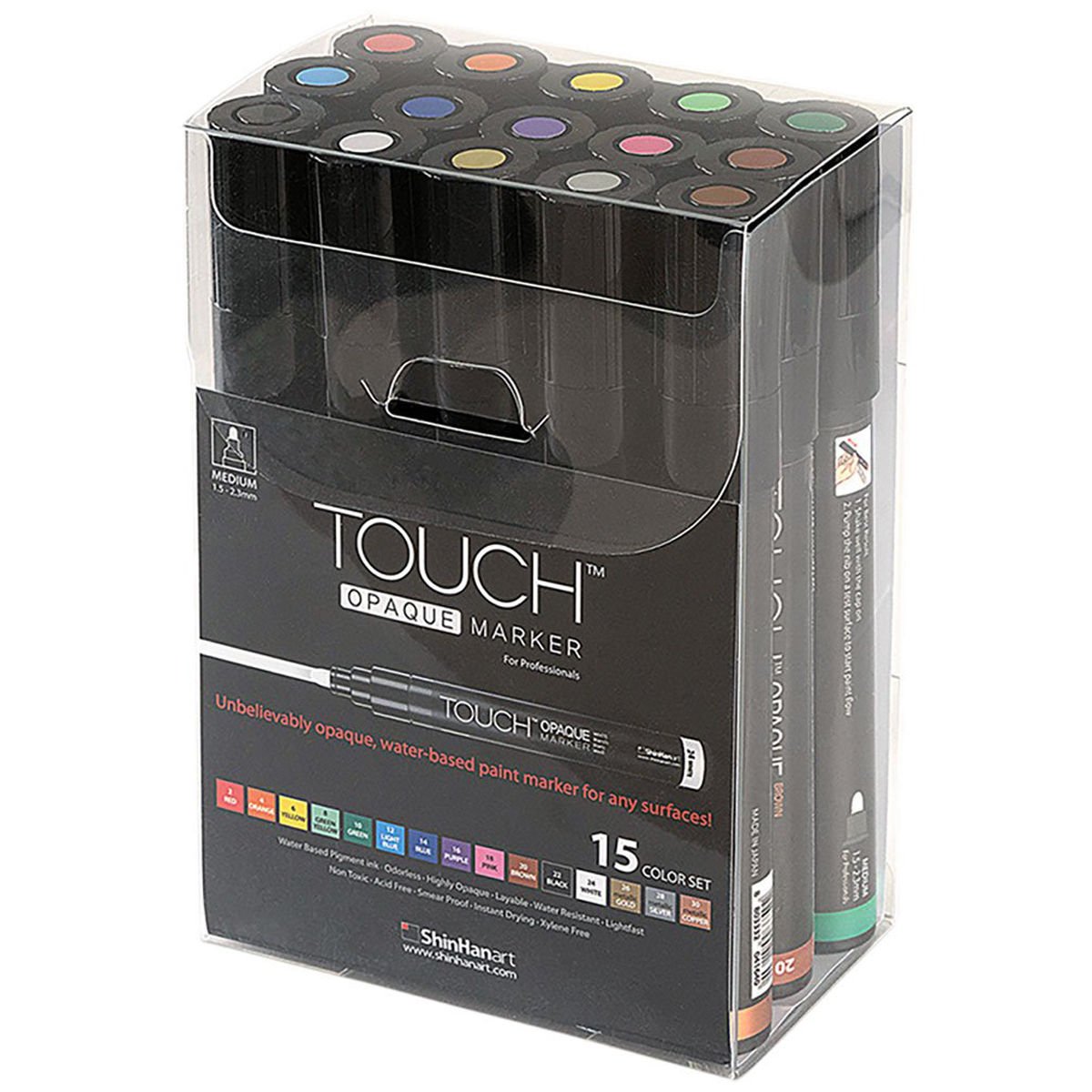 Touch Opaque Marker 15'li Set Medium (1.5 - 2.2 mm)